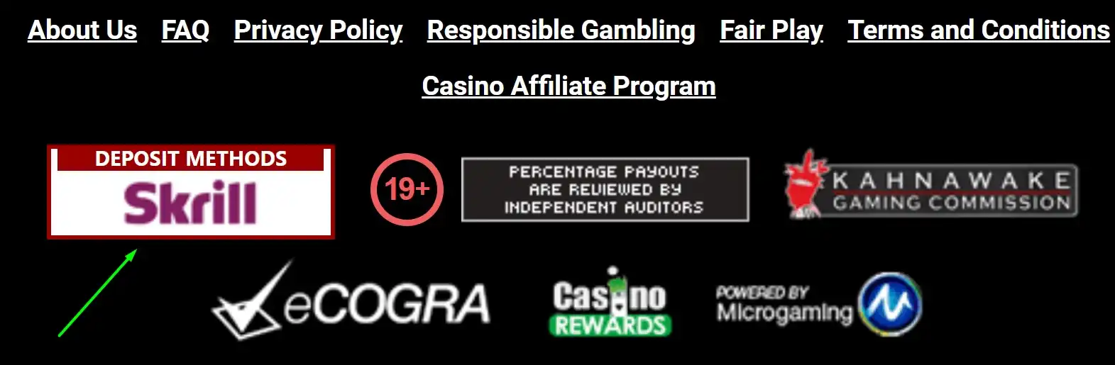 Quatro Casino metódy vkladov