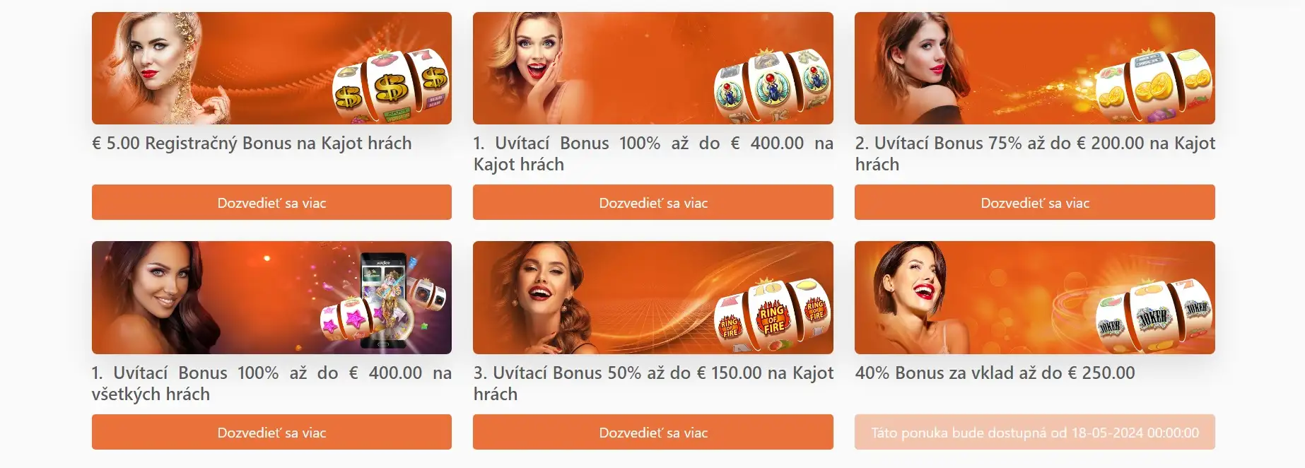 Kajot Casino Bonusy