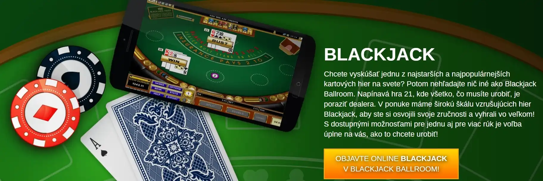 Blackjack Ballroom Casino Mobilná